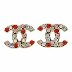 CHANEL Small Gold Multicolor CC Coco Rhinestone